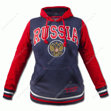 155110 Толстовка женская RUSSIA кр-синяя 3000р.