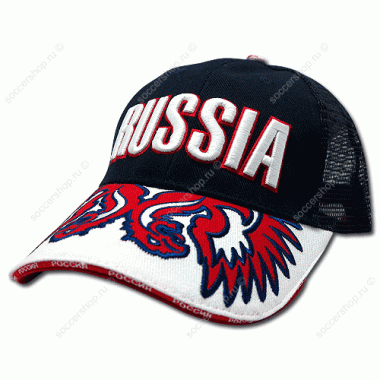 15148 Бейсболка т.-синяя с сеткой RUSSIA Герб 790р.